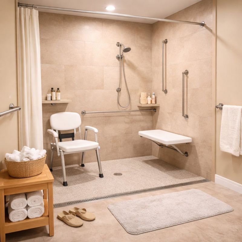 Senior Shower Installation in South Portland, ME